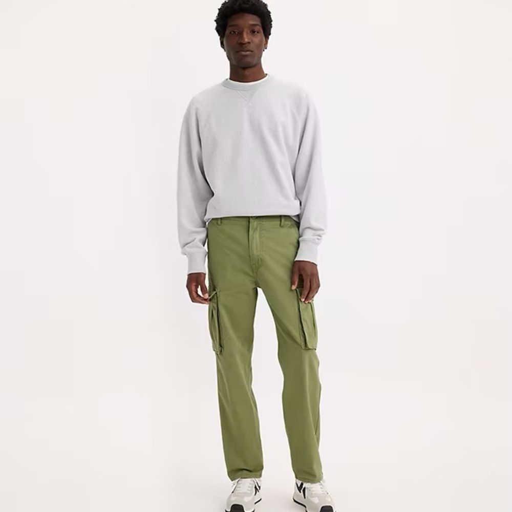 Levi’s Men’s Ace Cargo Relaxed Fit Twill Pant, Ivy Green, 34 X 30